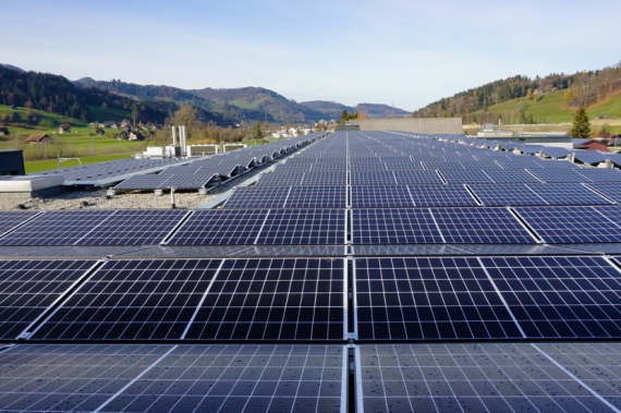 Solar paneled roof at IST AG headquarters